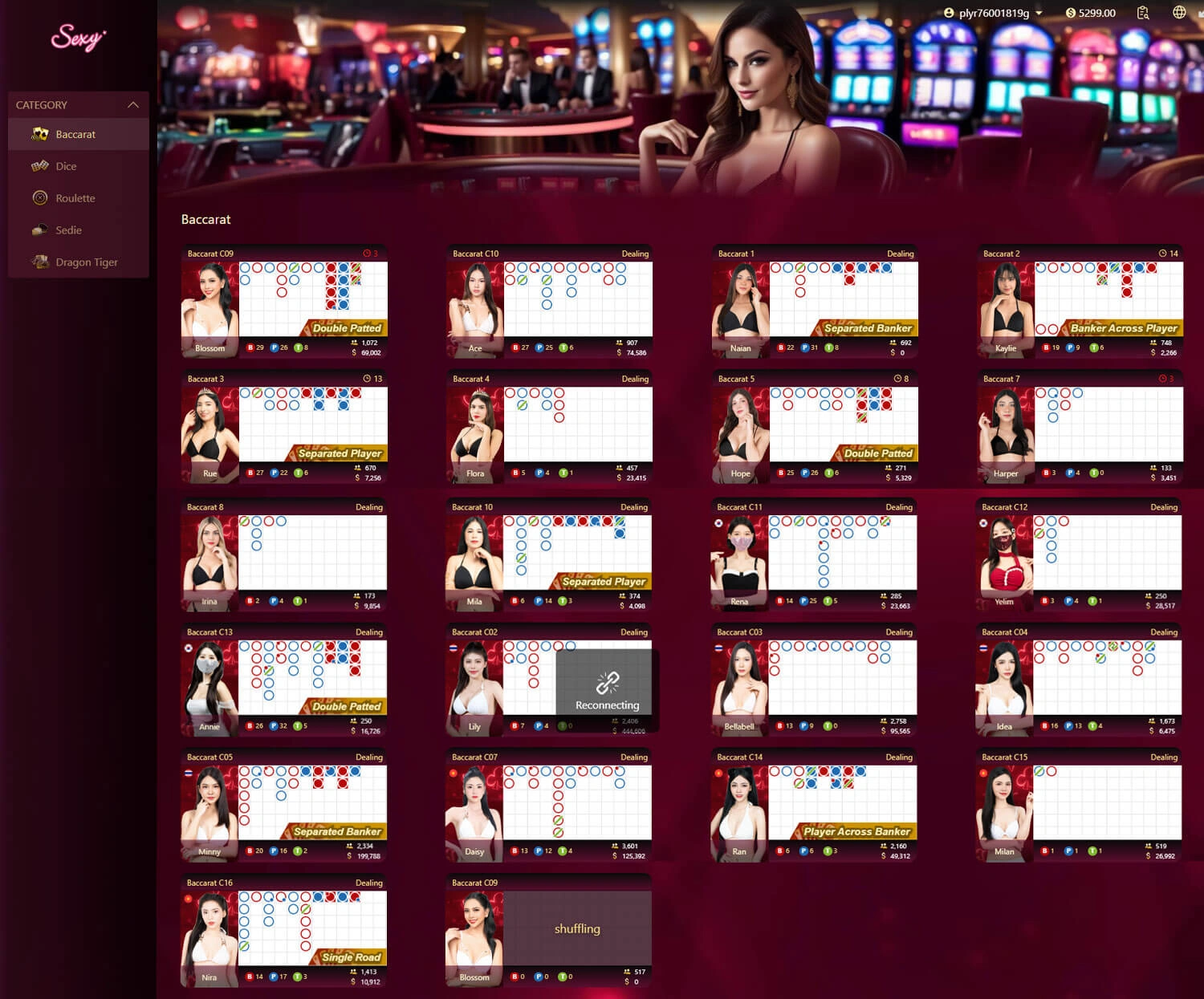 Sexy Baccarat Detail